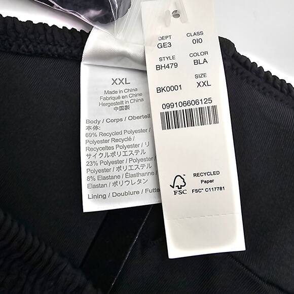 J. Crew Womans size XXL Scrunchie Sweetheart Convertible Bikini Top Black NEW - Picture 7 of 8